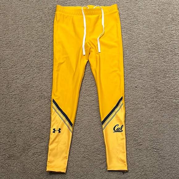 Under Armour Other - Under Armour Men’s “Cal” Tights Compression Athletic Joggers Yellow Pants Size L